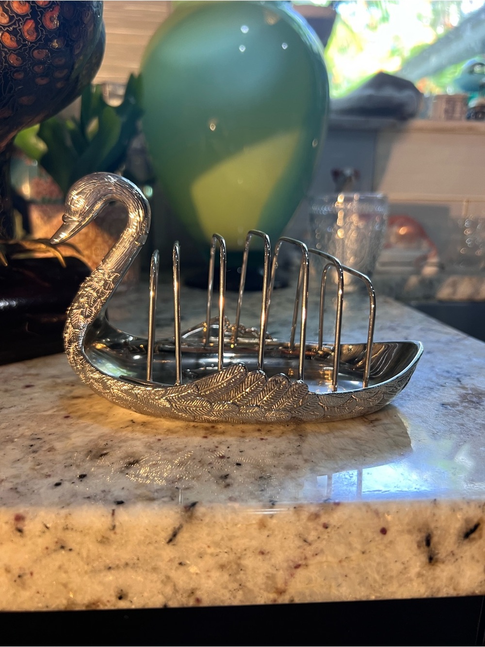 Antique Silver Swan Toast Rack in Excellent Condition - Picture 9 of 12